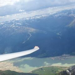 Flugwegposition um 14:06:36: Aufgenommen in der Nähe von 39027 Graun im Vinschgau, Autonome Provinz Bozen - Südtirol, Italien in 3106 Meter